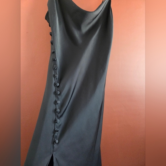 Zara Black Maxi Dress with Button Detail NWOT - Picture 7 of 9